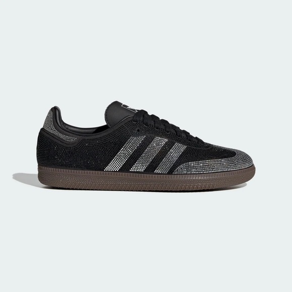 Adidas Black and Silver Crystal Sneakers